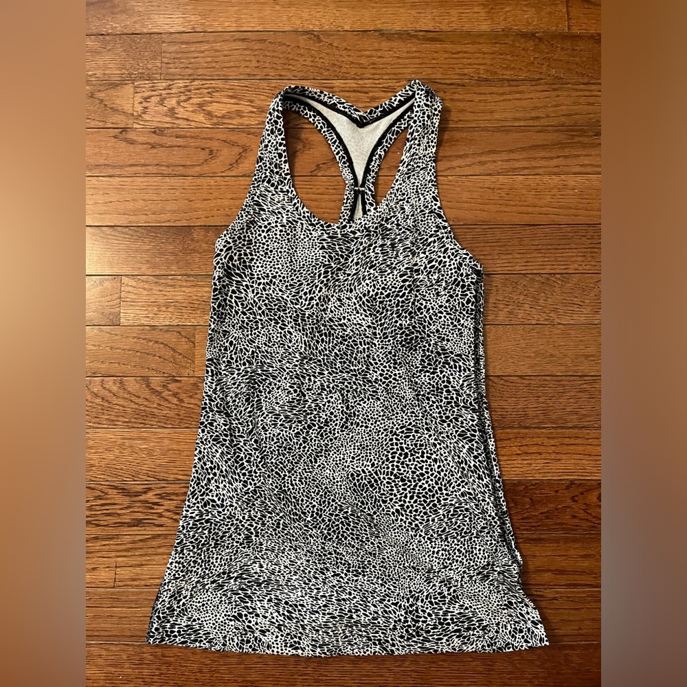 Black and white Lululemon Tank Top